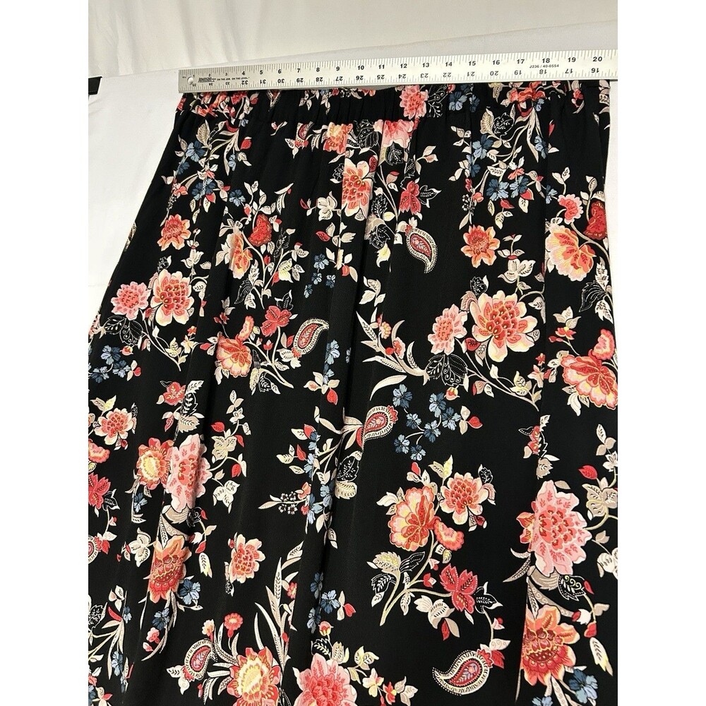 Full Button Front Floral Skirt Slit Zip Close Whimsigoth LOFT Plus Women's 20 - Picture 3 of 8